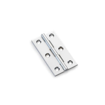 Stainless steel door hinge isolated on white background