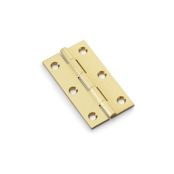 Brass door hinge isolated on white background