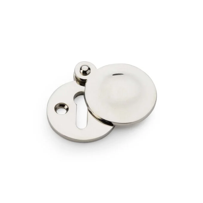 Standard Key Profile Round Escutcheon with Harris Design Cover - Polished Nickel