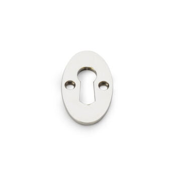 Oval keyhole cover on white background