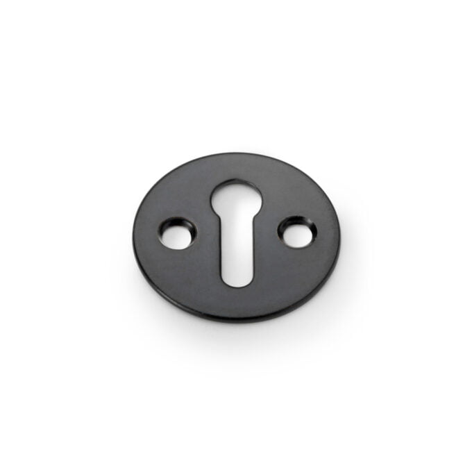 Black keyhole cover on white background.