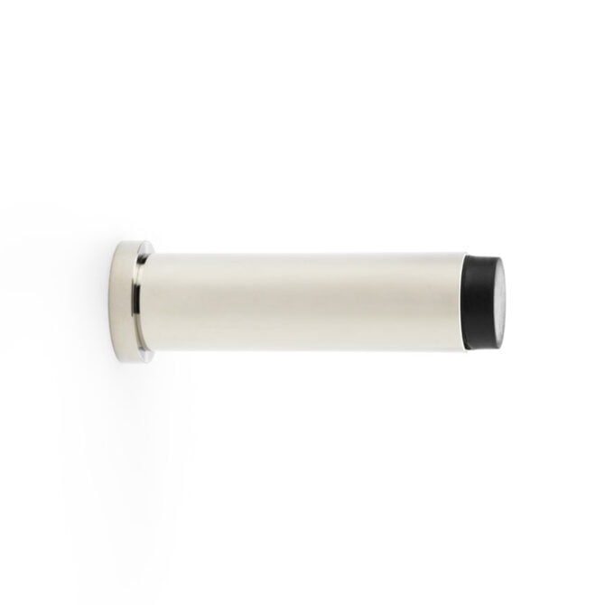 Modern wall-mounted cylindrical light fixture, white background.