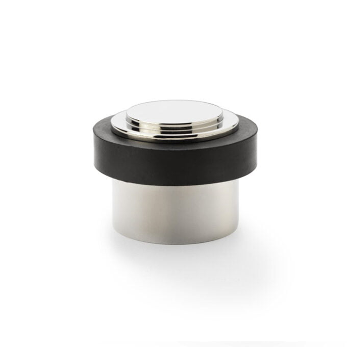 Stainless steel modern push button switch.