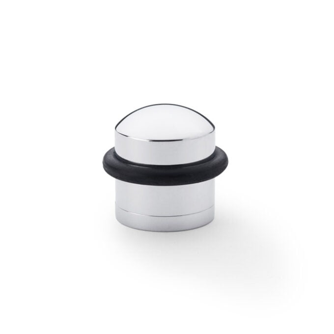 Chrome push button with black rubber seal