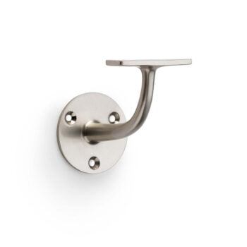 Stainless steel modern wall-mounted coat hook.