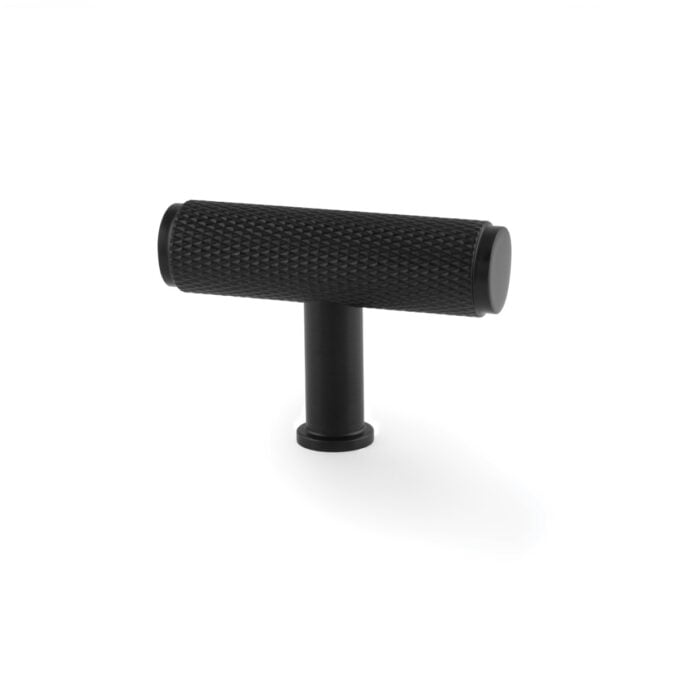 Black bicycle handlebar grip isolated on white background.