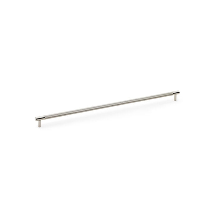 Brunel Knurled T-Bar Cupboard Handle - Polished Nickel - Centres 448mm