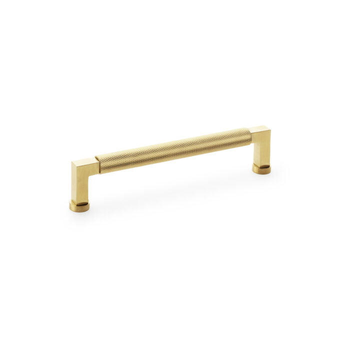 Camille Knurled Cabinet Pull Handle 160mm - Satin Brass PVD