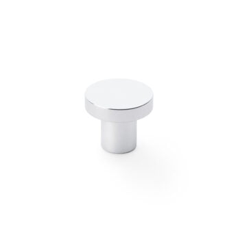 White modern cabinet knob on white background