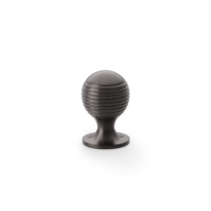 Caesar Cupboard Knob on Round Rose - Dark Bronze PVD - 25mm