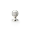 Caesar Cupboard Knob on Round Rose - Polished Nickel - 25mm