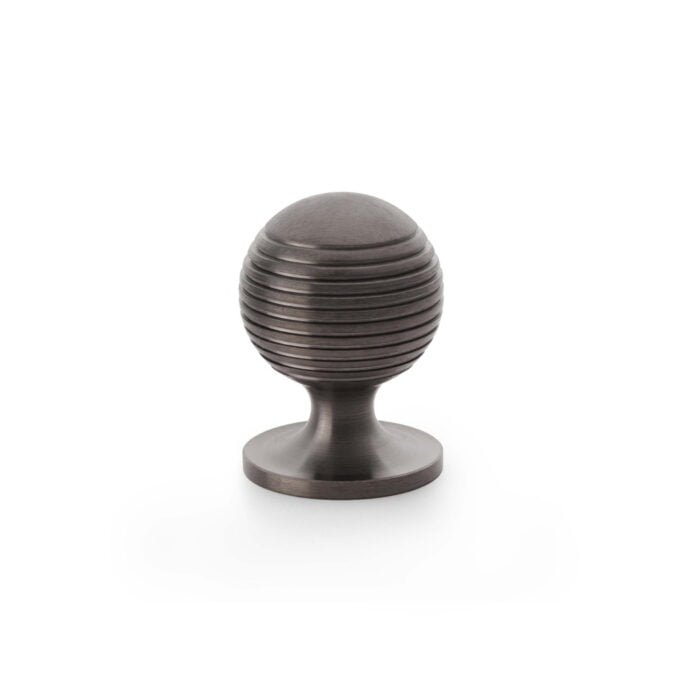 Caesar Cupboard Knob on Round Rose - Dark Bronze PVD - 32mm