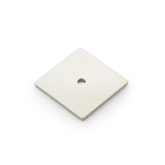 SQuantock Square Backplate - Polished Nickel - 38mm