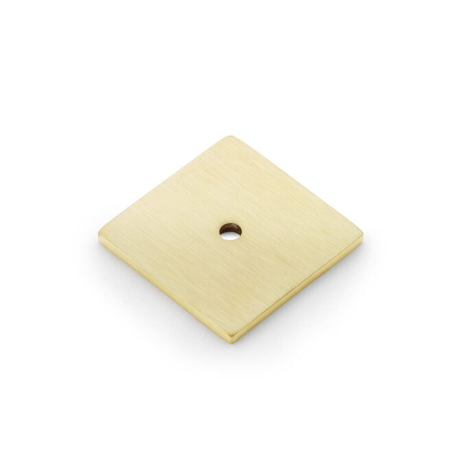 Quantock Square Backplate - Satin Brass PVD - 38mm