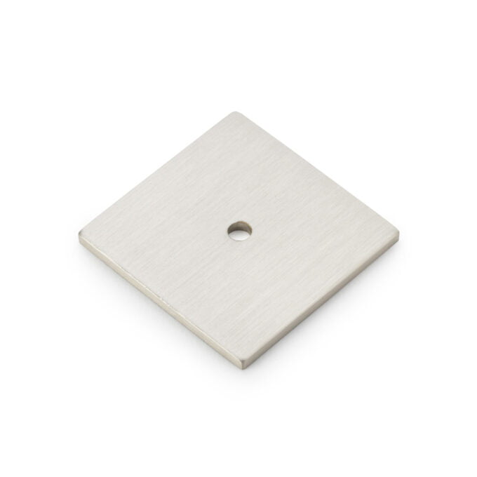 Bullion Square Backplate - Satin Nickel - 45mm