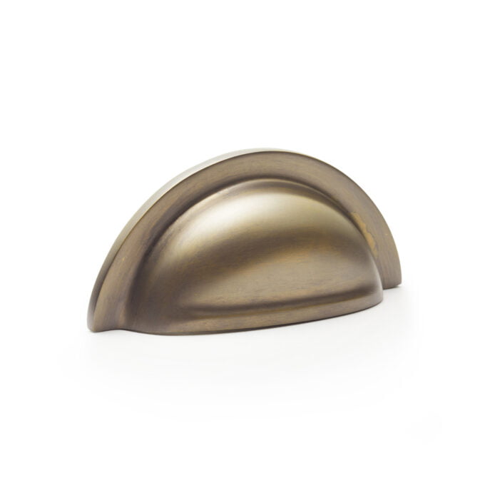 Bardom Ridged Cabinet Cup Pull 76mm - Antique Brass