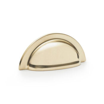 Bardom Ridged Cabinet Cup Pull 76mm - Polished Brass