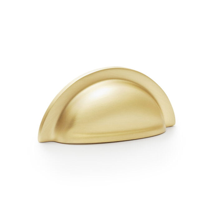 Bardom Ridged Cabinet Cup Pull 76mm - Satin Brass