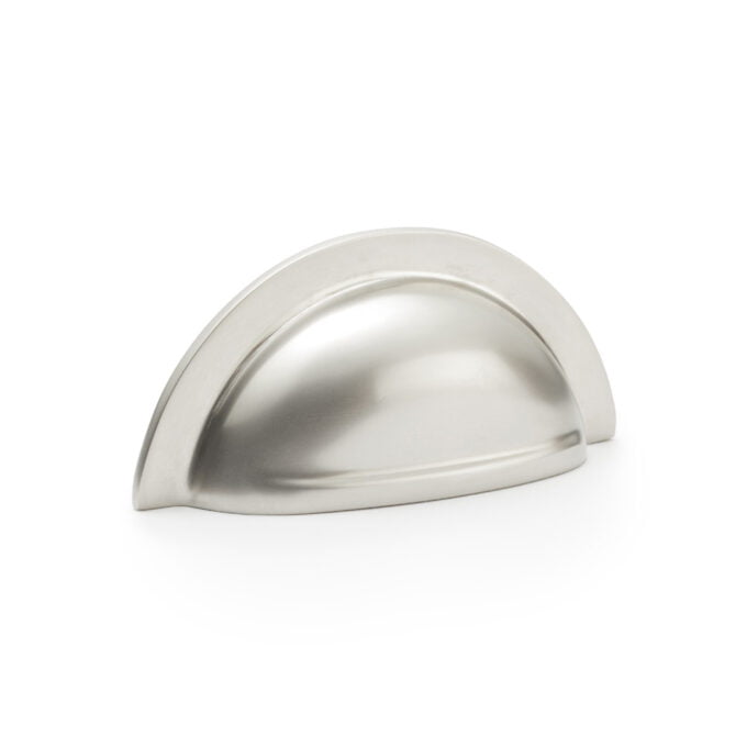 Bardom Ridged Cabinet Cup Pull 76mm - Satin Nickel