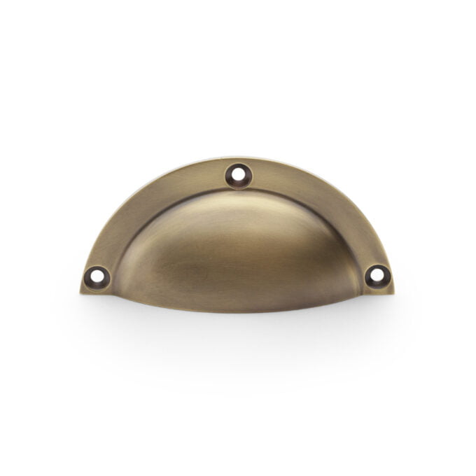 Raoul collection Cabinet Cup Handle in Antique Brass