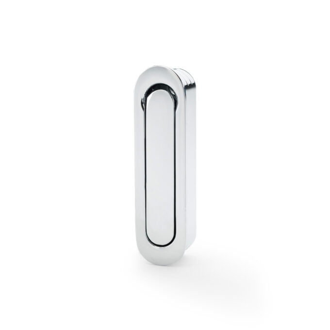 Radius collection Sliding Door Edge Pull in Polished Chrome