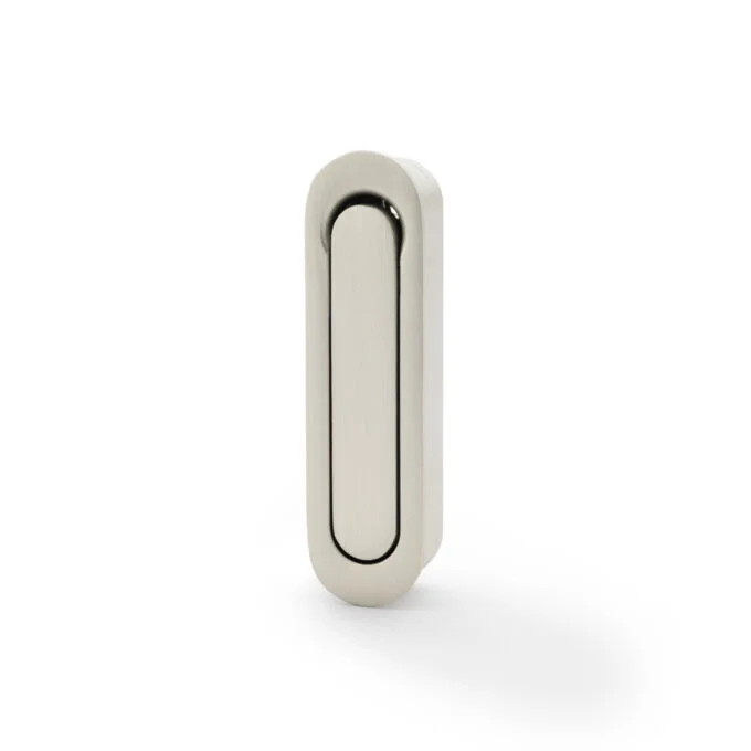 Radius collection Sliding Door Edge Pull in Satin Nickel