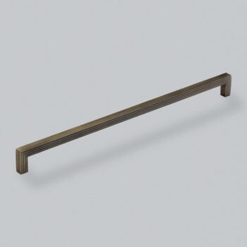 3D-rendered long, layered wooden bar on a white background.