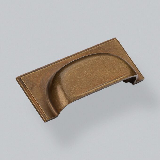 Callcott Cup Handle 64mm - Burnished Brass Waxed