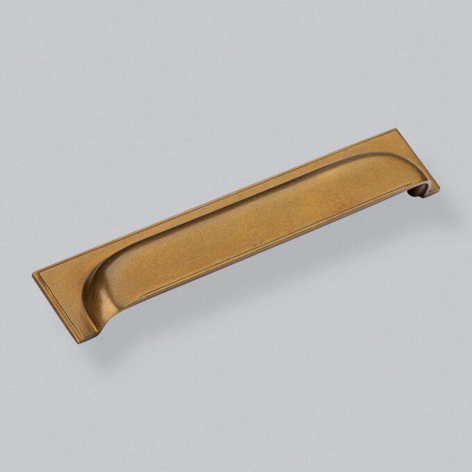 Callcott Cup Handle 192mm - Burnished Brass Waxed