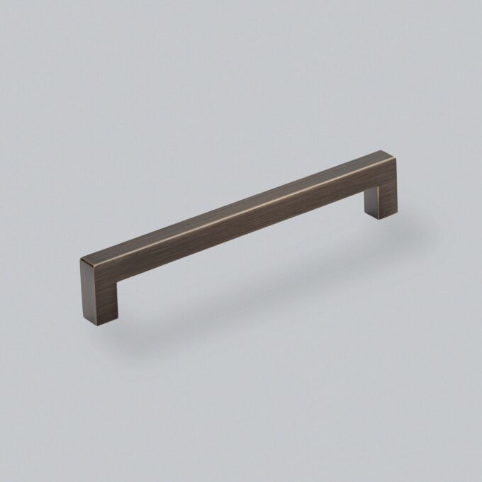 Dark nickel cabinet handle cabinet pull on white background