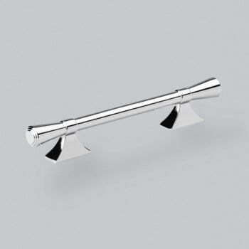 Shiny chrome spyglass on grey background
