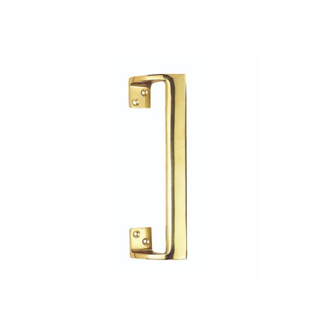 Cranked Pull Handle - Polished Brass