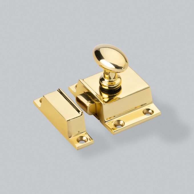 Westgate Cupboard Catch - Polished Brass