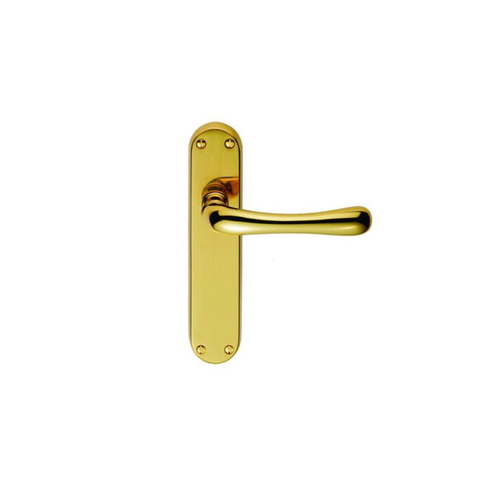 Ibra Lever On Backplate - Latch - Polished Brass