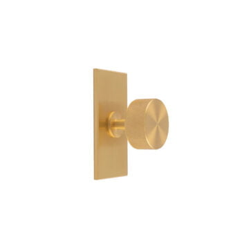 Knurled 76mm Backplate- Satin Brass - 35mm knob