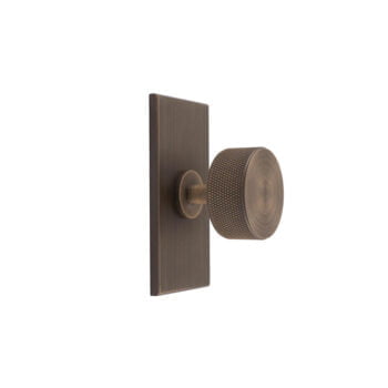 Knurled Radio 76mm Backplate - Antique Brass - 35mm knob