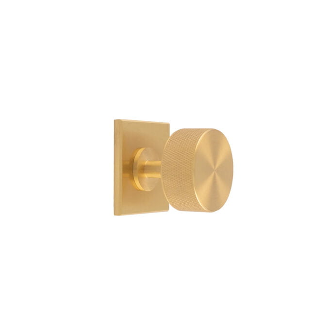 Knurledn 40mm Backplate- Satin Brass - 35mm knob