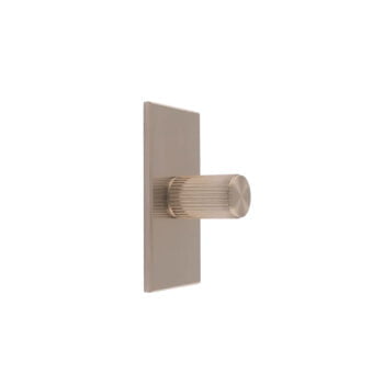 Lines Cylinder Knob on 76mm Backplate- Satin Nickel