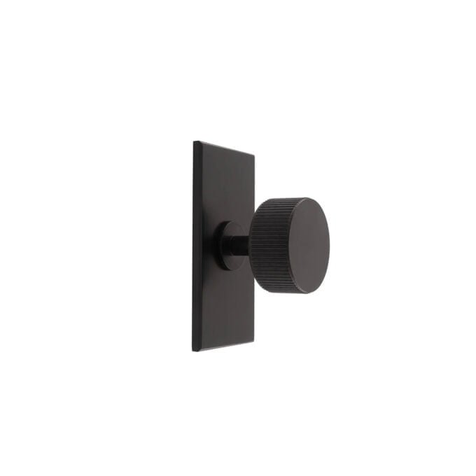 Lines Radio 35mm Knob on 76mm Backplate - Matt Black