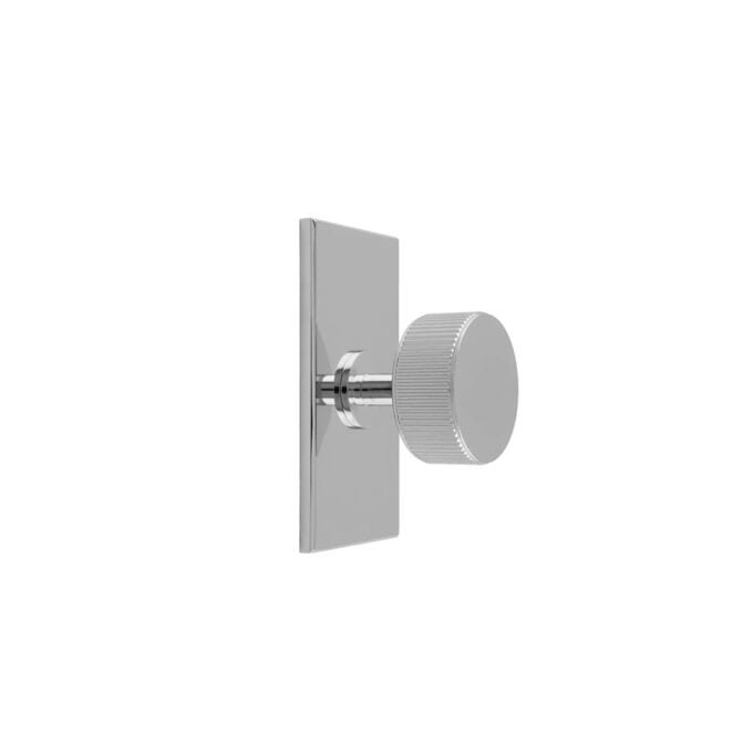 Lines Radio 35mm Knob on 76mm Backplate - Polished Chrome