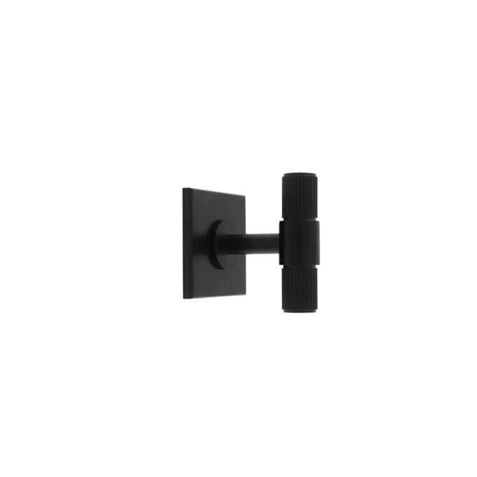 Lines T-Bar Knob on 40mm Backplate - Matt Black