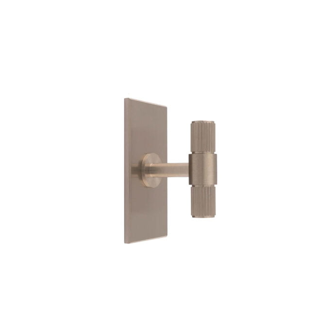 Lines T-Bar Knob on 76mm Backplate- Satin Nickel