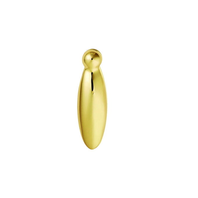 Pear Drop Covered Escutcheon - Polished Brass