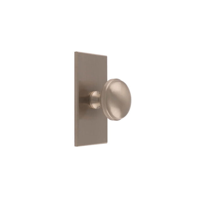 Warwick Cupboard Knob on 76mm Backplate- Satin Nickel