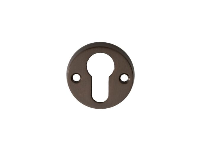 Bronze keyhole cover on white background