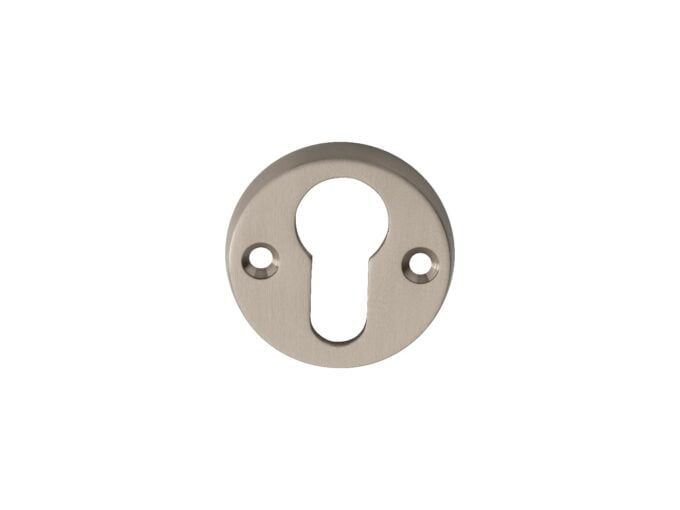 Stainless steel keyhole cover isolated on white background