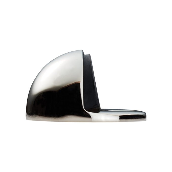 Black and white modern doorstop on white background.