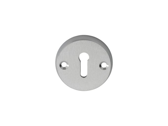 Metal keyhole cover on white background