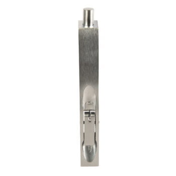 Stainless steel USB flash drive, side view.