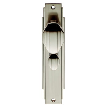 Polished nickel door knocker front view